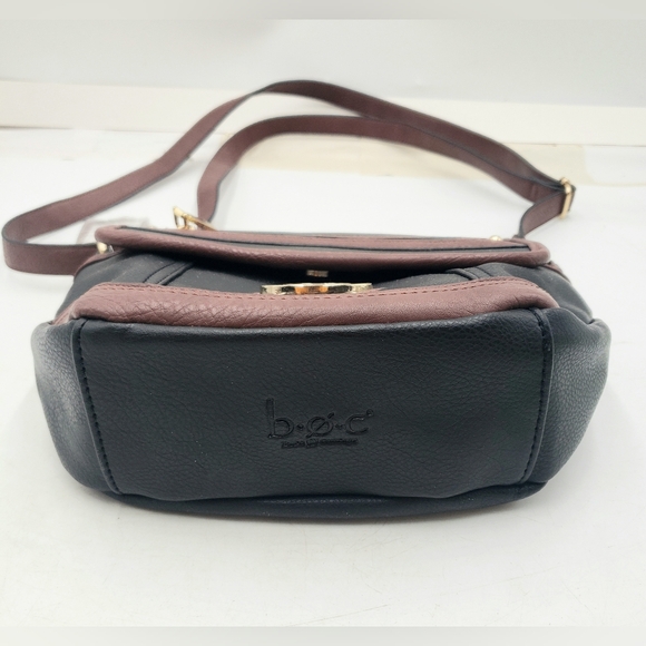 BOC Born Small Shoulder Crossbody Bag Brown Black Adjustable Classic Boho Purse - Picture 5 of 15